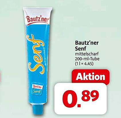 Bautz'ner Senf mittelscharf 200-ml-Tube
