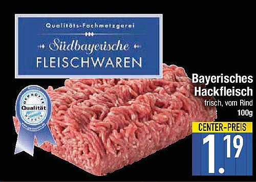 Bayerisches Hackfleisch frisch, vom Rind - 100g