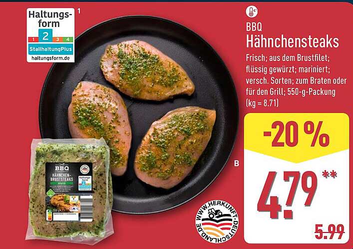 BBQ Hähnchensteaks