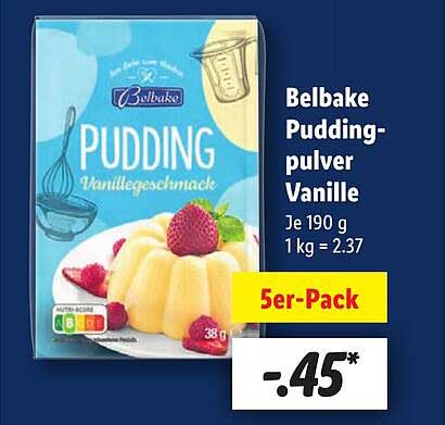 Belbake Puddingpulver Vanille 5er-Pack