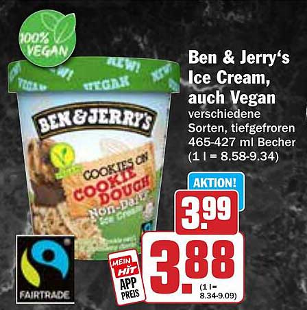 Ben & Jerry's Ice Cream, auch Vegan