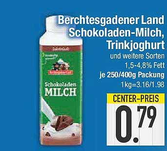 Berchtesgadener Land Schokoladen-Milch, Trinkjoghurt und weitere Sorten