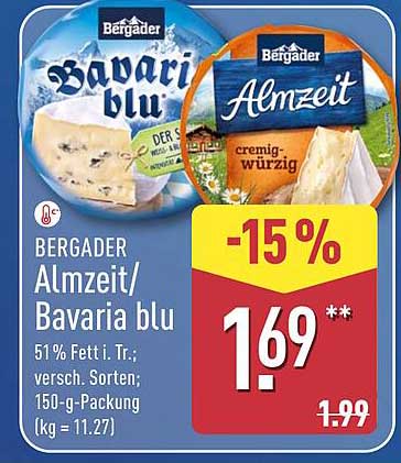 Bergader Almzeit/Bavaria blu - 150 g Packung