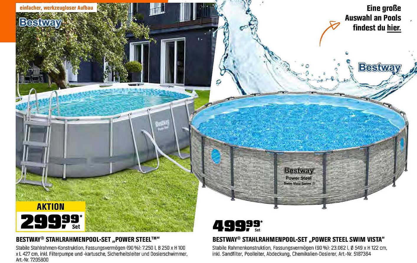 BESTWAY® Stahlrahmenpool-Set „Power Steel™“