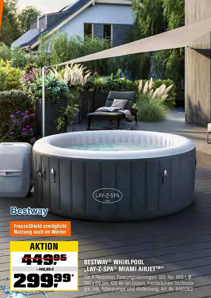 BESTWAY® WHIRLPOOL 'LAY-Z-SPA® MIAMI AIRJET™'