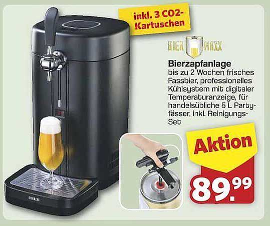 Bierzapfanlage bis 2 Wochen frisches Fassbier mit CO2-Kartuschen