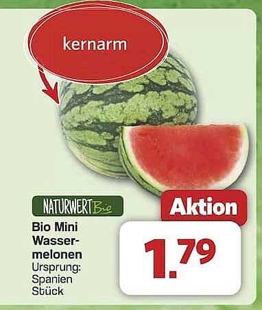 Bio Mini Wassermelonen, kernarm Stück aus Spanien
