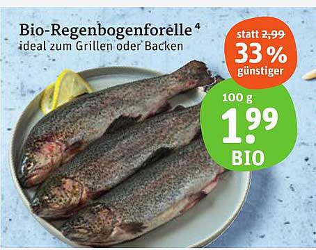 Bio-Regenbogenforelle – ideal zum Grillen oder Backen