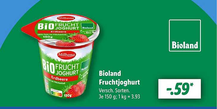 Bioland Fruchtjoghurt Erdbeere 150 g