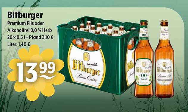 Bitburger Premium Pils oder Alkoholfrei 0,0 % Herb