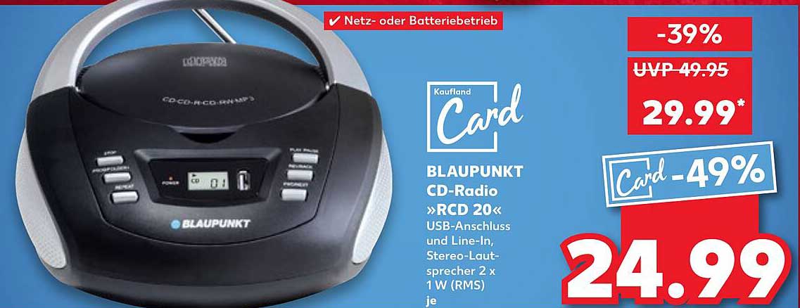 BLAUPUNKT CD-Radio »RCD 20«