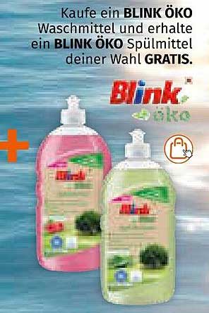 BLINK ÖKO Waschmittel mit gratis BLINK ÖKO Spülmittel deiner Wahl