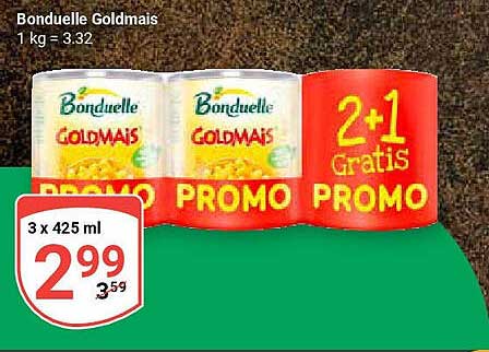 Bonduelle Goldmais im 3er-Pack - 2 + 1 Gratis