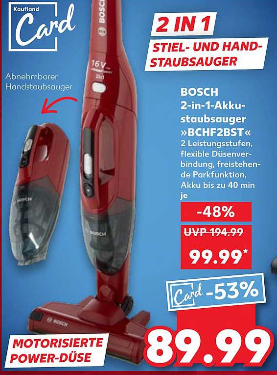BOSCH 2-in-1-Akku-Stiel- und Handstaubsauger »BCHF2BST«