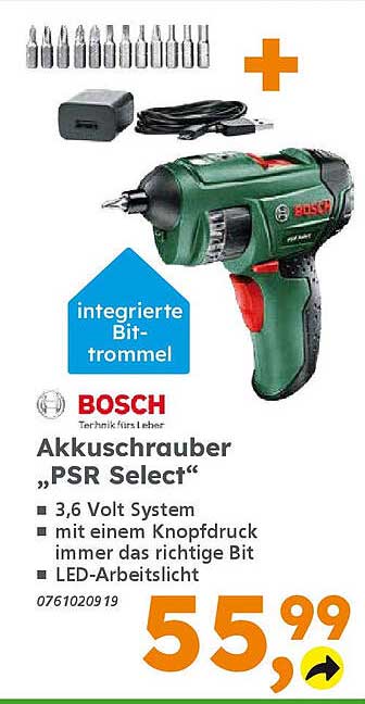 Bosch Akkuschrauber „PSR Select“