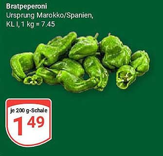 Bratpeperoni 200 g je Schale - frisch und knackig!