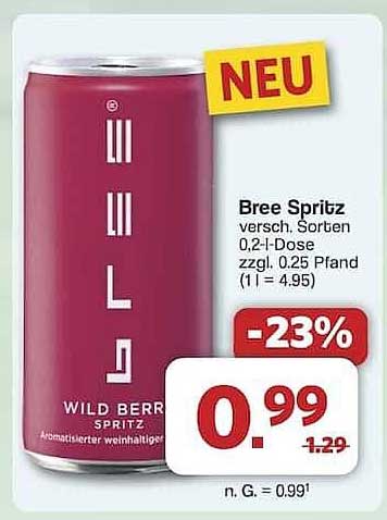 Bree Spritz Wild Berry 0,2-L-Dose
