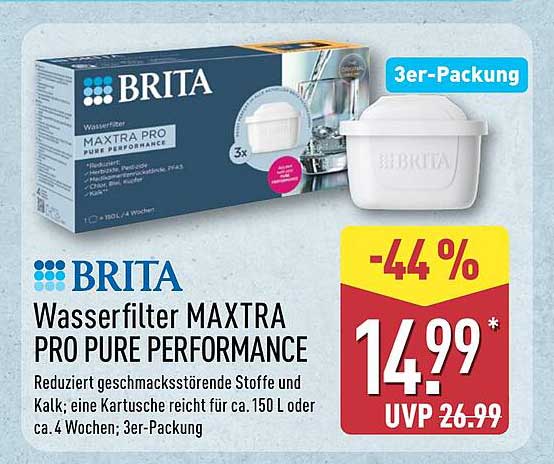 BRITA Wasserfilter MAXTRA PRO PURE PERFORMANCE - 3er-Packung
