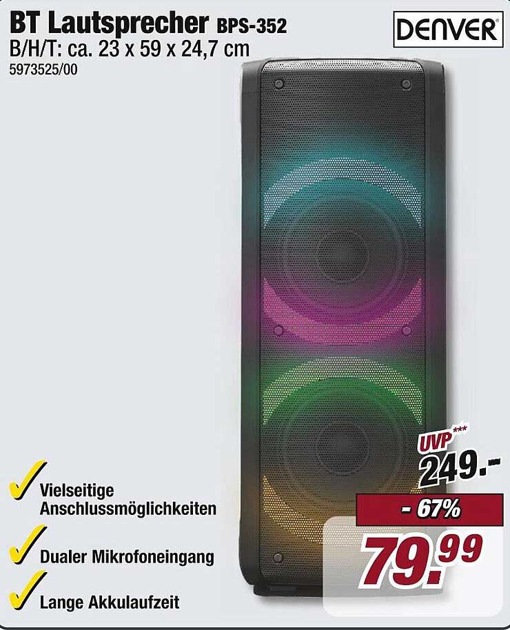 BT Lautsprecher BPS-352 von Denver