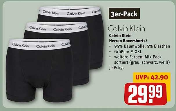 Calvin Klein Herren Boxershorts 3er-Pack