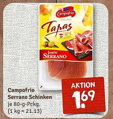 Campofrio Serrano Schinken 80-g-Packung