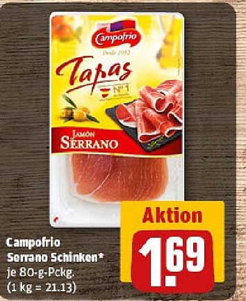 Campofrío Serrano Schinken* je 80-g-Pckg.
