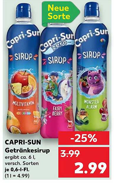 CAPRI-SUN Getränkesirup - Neue Sorte