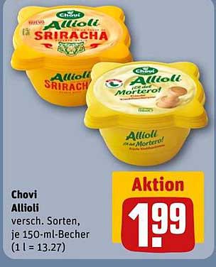 Chovi Allioli - verschiedene Sorten, je 150-ml-Becher