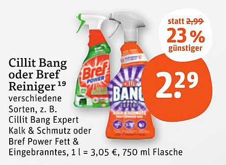 Cillit Bang oder Bref Reiniger - 23 % günstiger!