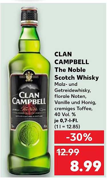 CLAN CAMPBELL The Noble Scotch Whisky