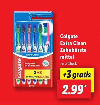 Colgate Extra Clean Zahnbürste mittel Je 6 Stück + 3 gratis