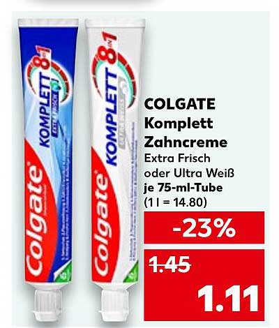 COLGATE Komplett Zahnpasta Extra Frisch oder Ultra Weiß 75 ml