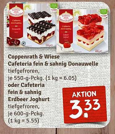 Coppenrath & Wiese Cafeteria fein & sahnig Donauwelle und Erdbeer Joghurt - Aktion