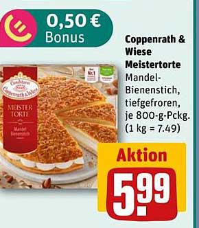 Coppenrath & Wiese Meistertorte Mandel-Bienenstich, 800 g