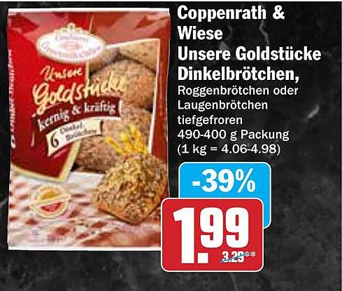 Coppenrath & Wiese Unsere Goldstücke Dinkelbrötchen, Roggenbrötchen oder Laugenbrötchen tiefgefroren