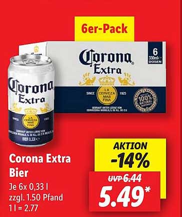 Corona Extra Bier 6er-Pack
