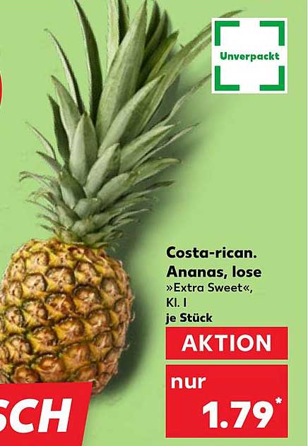 Costa-rican. Ananas, lose »Extra Sweet«, Kl. I, je Stück