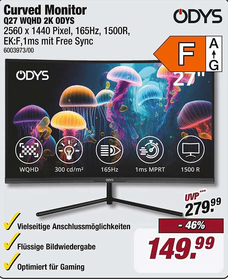 Curved Monitor Q27 WQHD 2K ODYS