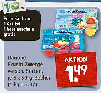 Danone Frucht Zwerg - verschiedene Sorten