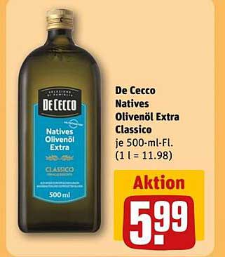 De Cecco Natives Olivenöl Extra Classico 500 ml