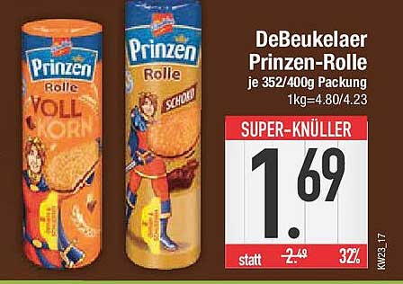 DeBeukelaer Prinzen-Rolle je 352/400g Packung