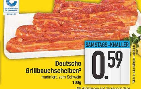 Deutsche Grillbauchspeisen – mariniert, vom Schwein