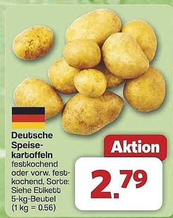 Deutsche Speisekartoffeln festkochend oder vorw. festkochend (5-kg-Beutel)