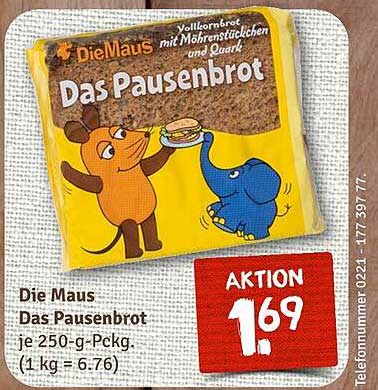 Die Maus Das Pausenbrot 250-g-Pckg.