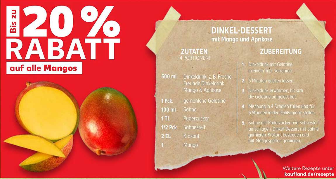 Dinkel-Dessert mit Mango und Aprikose