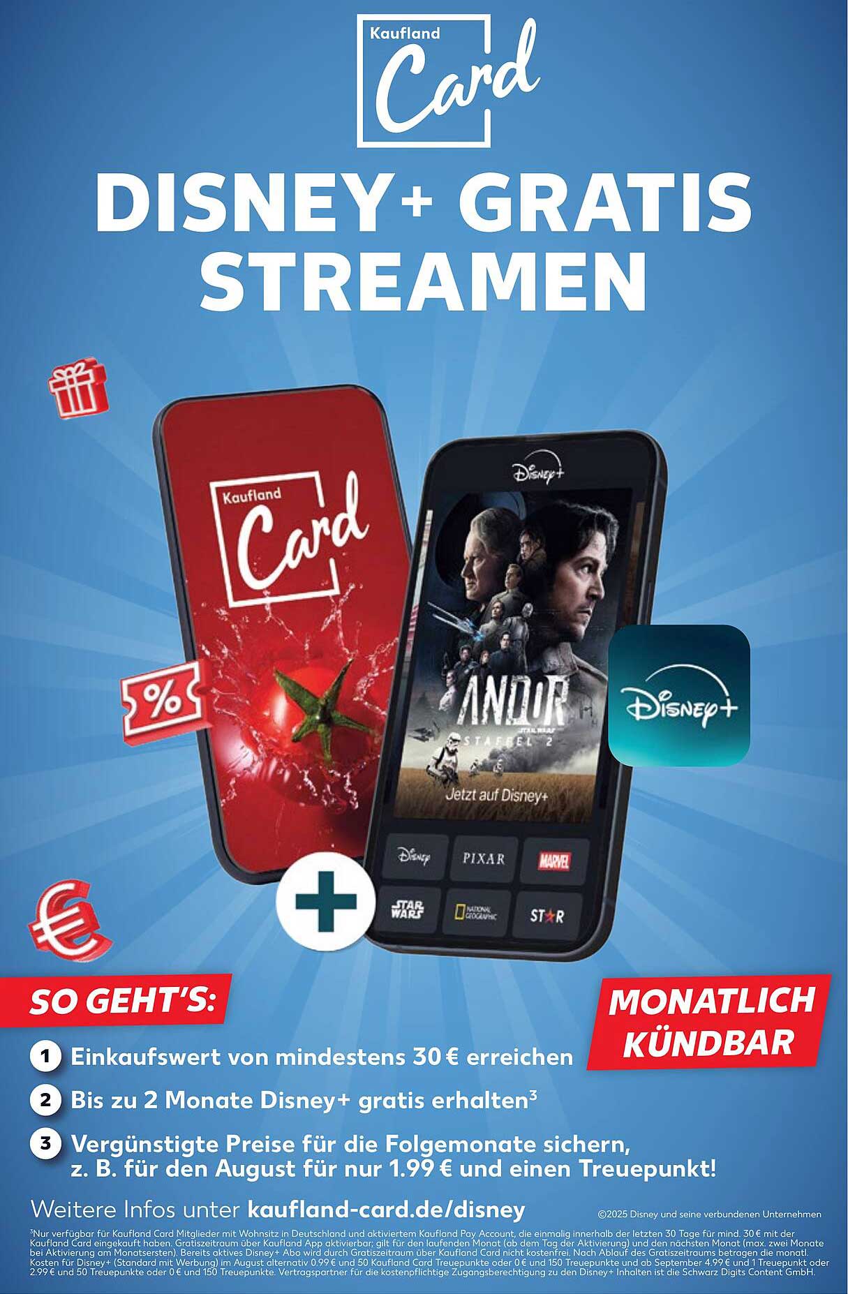 Disney+ gratis streamen mit Kaufland Card
