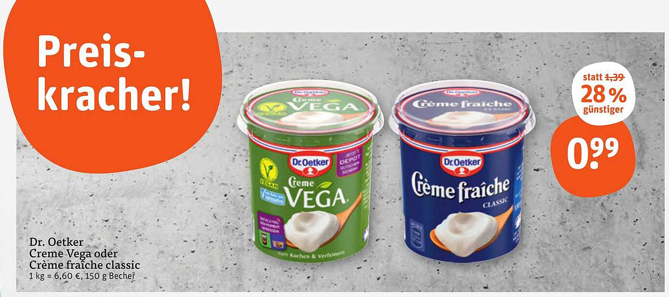 Dr. Oetker Crème Vega oder Crème fraîche classic - Preis-Kracher!
