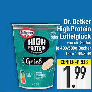 Dr. Oetker High Protein Pudding oder Löffelglück - Verschiedene Sorten