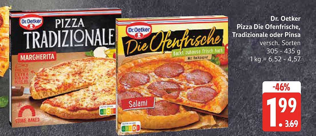 Dr. Oetker Pizza Die Ofenfrische, Tradizionale oder Pinsa, verschiedene Sorten, 305 - 435 g