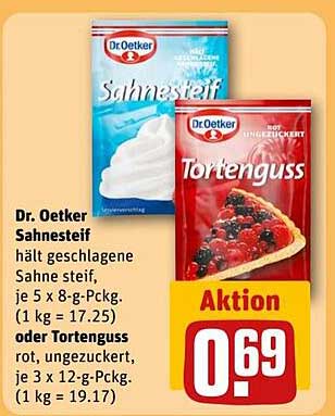 Dr. Oetker Sahnesteif oder Tortenguss - Aktion